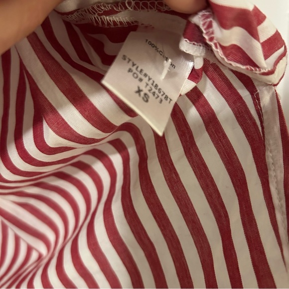 Tuckernuck Pomander Place Adair Oversized Stripe Cotton Button Down XS - Picture 6 of 6